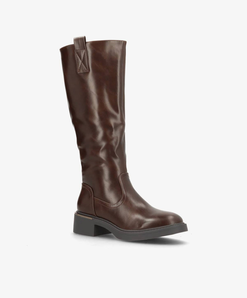 ELLE - 6351 - støvle lang - Brun
