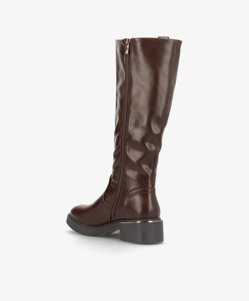 ELLE - 6351 - støvle lang - Brun