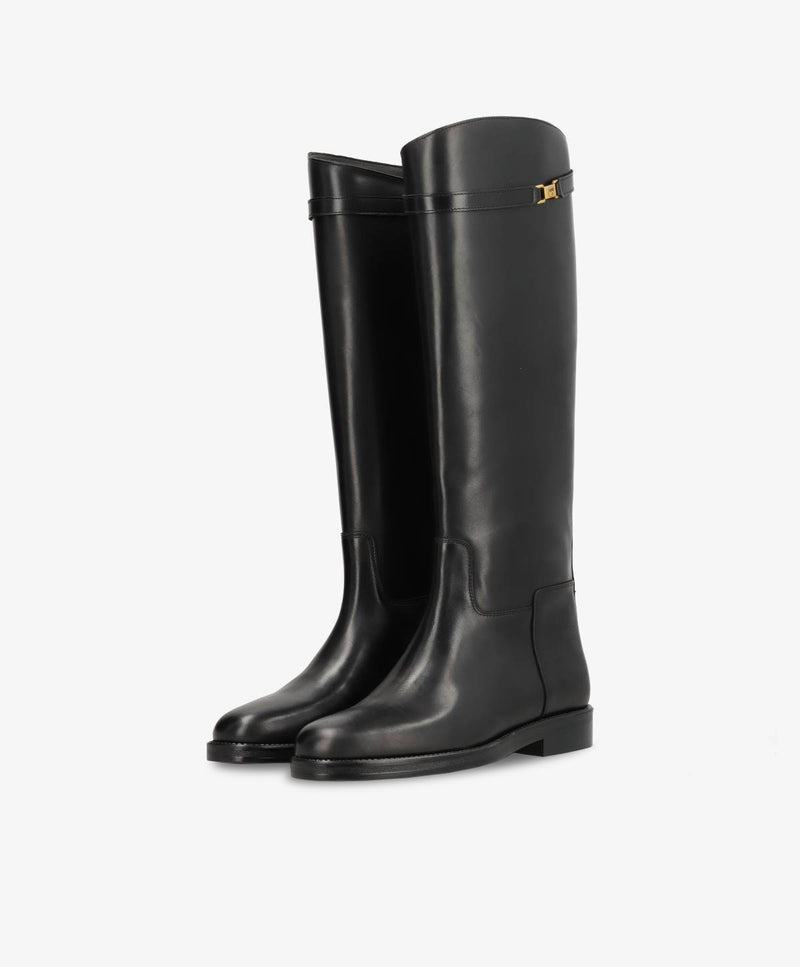 EQUESTRA LONG - Sort læder - Lang støvle Dame