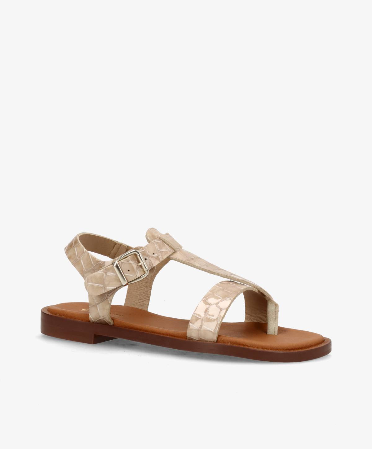EVITA - Sandal - Beige croco