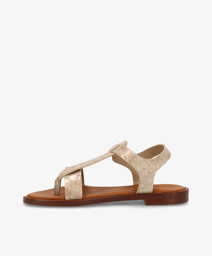 EVITA - Sandal - Beige croco