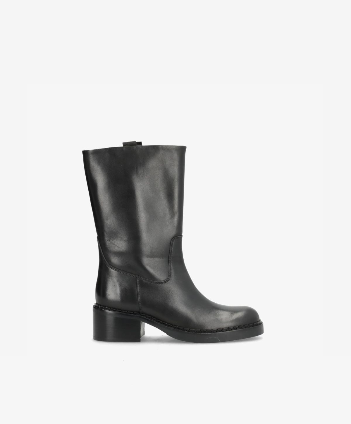 EXPOSED - Sort læder - Høj støvle Dame