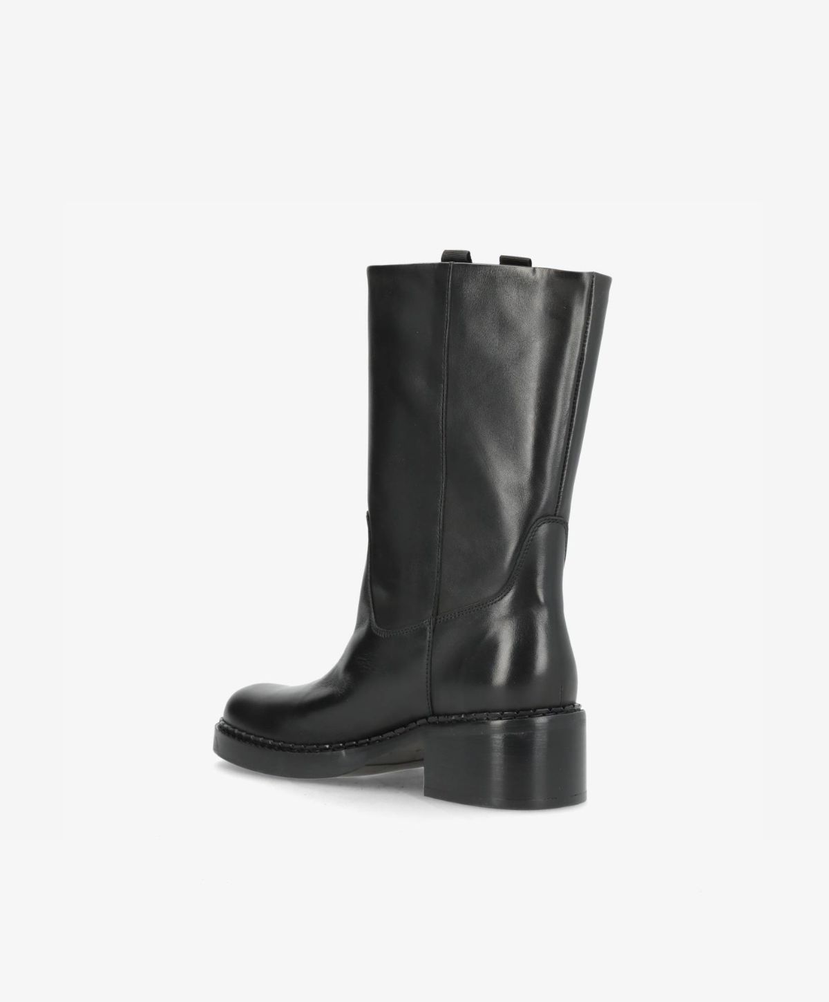 EXPOSED - Sort læder - Høj støvle Dame