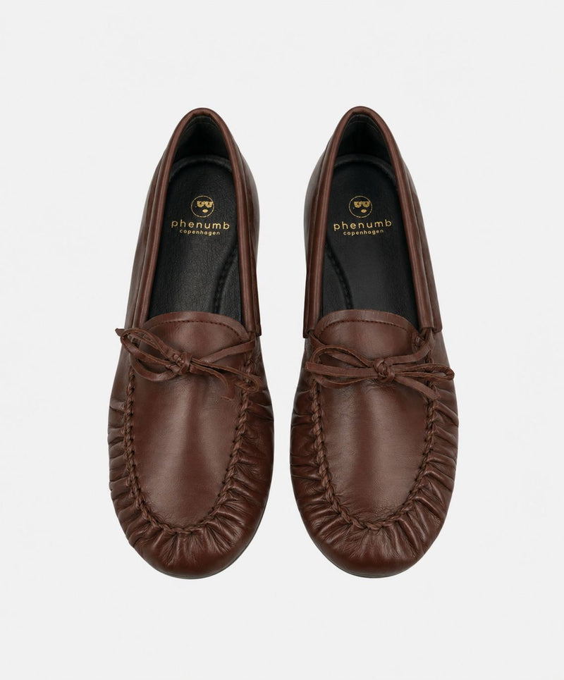 FEATHER - Mørkebrun læder - Loafers Dame