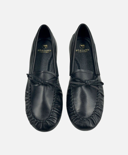 FEATHER - Sort læder - Loafers Dame
