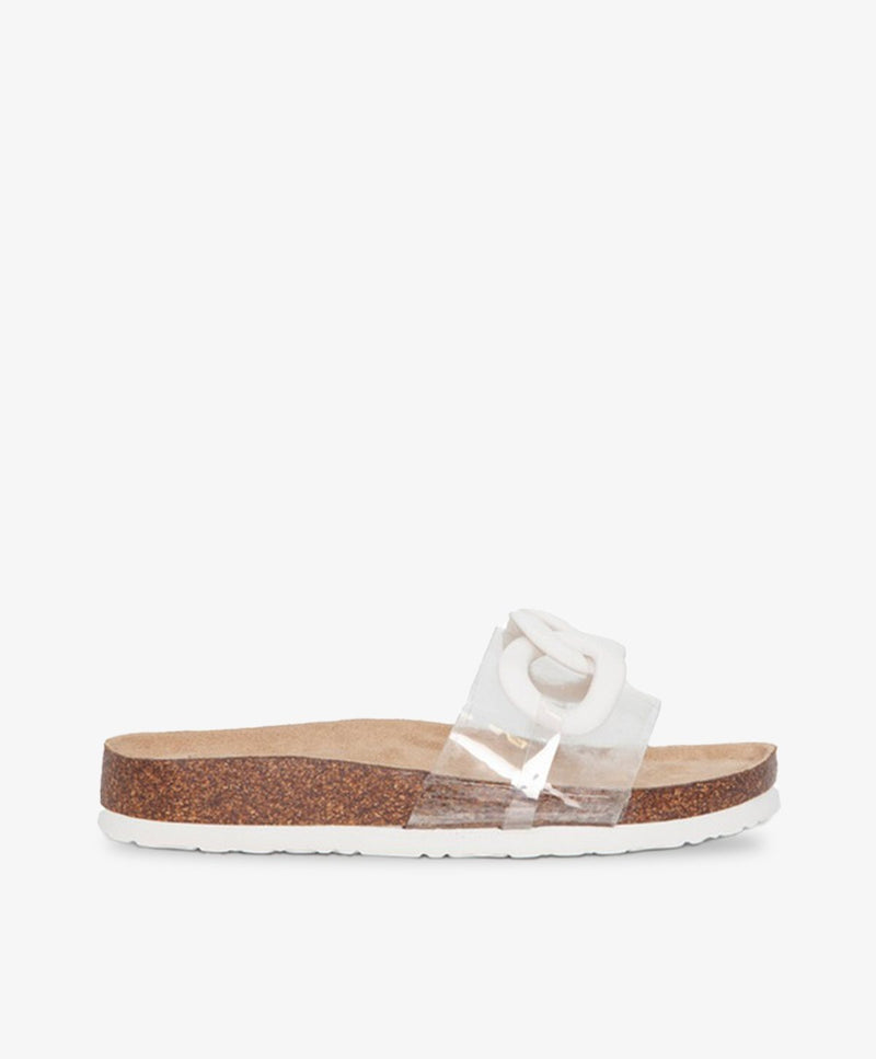 Dame Sandal - Hvid - Transparent