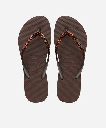 Slim Glitter - Brun - Slip-ons - Dame