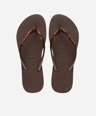 Slim Glitter - Brun - Slip-ons - Dame