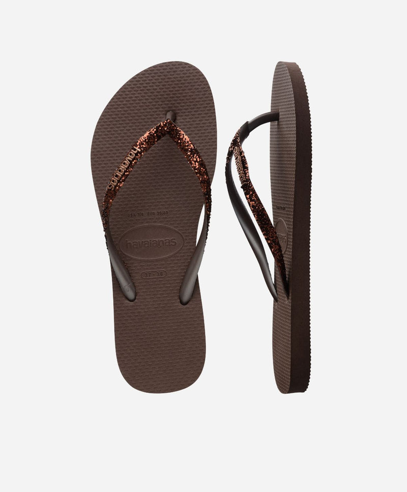 Slim Glitter - Brun - Slip-ons - Dame