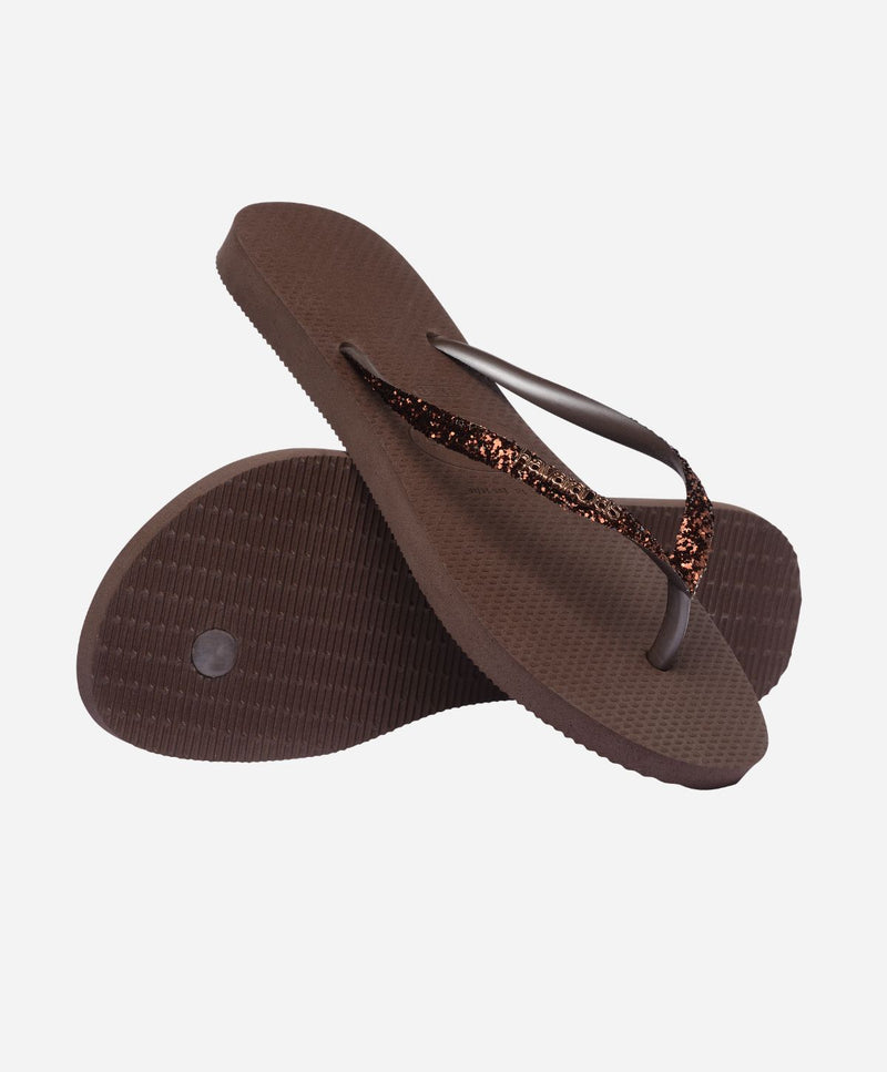 Slim Glitter - Brun - Slip-ons - Dame