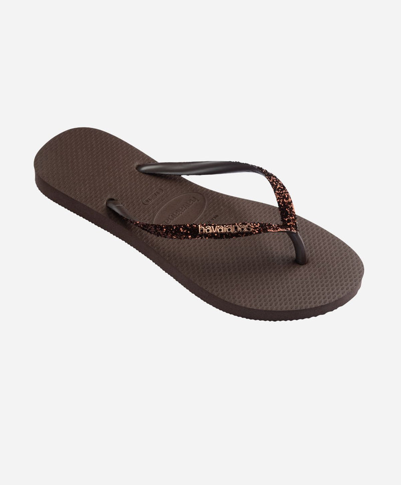 Slim Glitter - Brun - Slip-ons - Dame