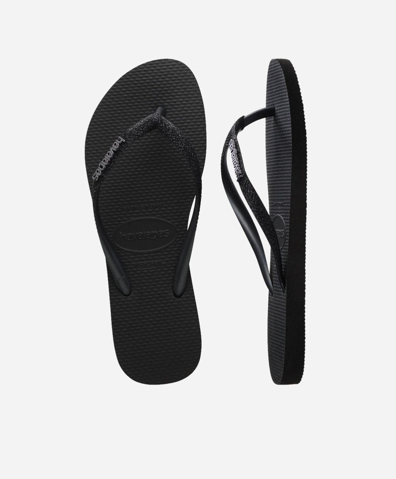 Slim Glitter - Sort - Slip-ons - Dame