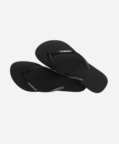Slim Glitter - Sort - Slip-ons - Dame