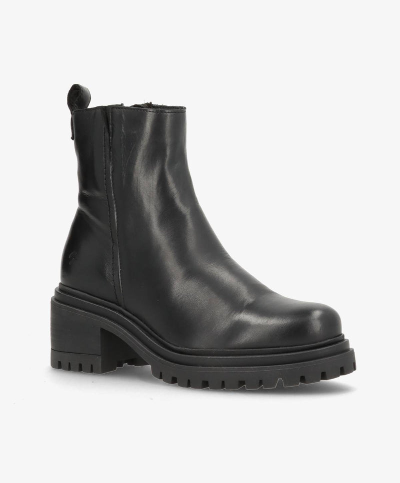KATIE Sort - Ankel støvle - læder
