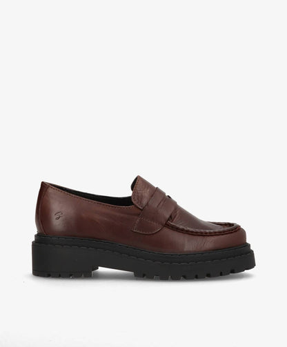 LAPER - Mørkebrun læder - Loafers Dame