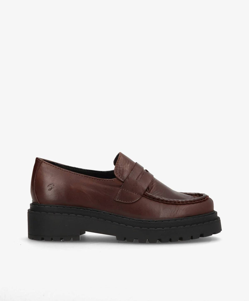 LAPER - Mørkebrun læder - Loafers Dame