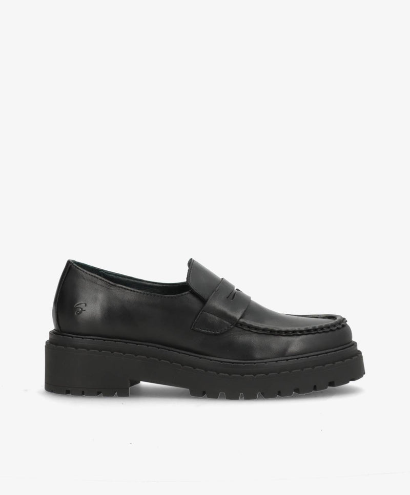 LAPER - Sort læder - Loafers Dame