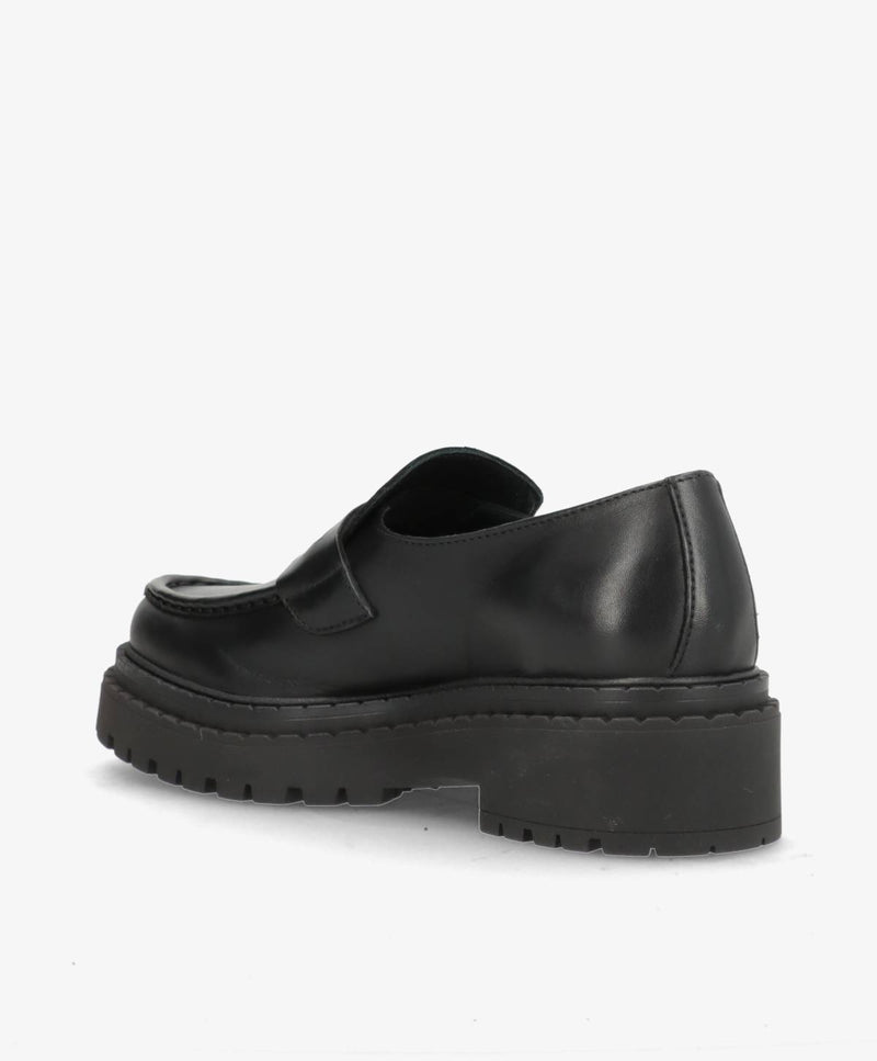 LAPER - Sort læder - Loafers Dame