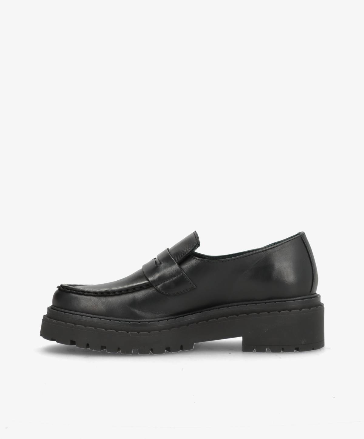 LAPER - Sort læder - Loafers Dame