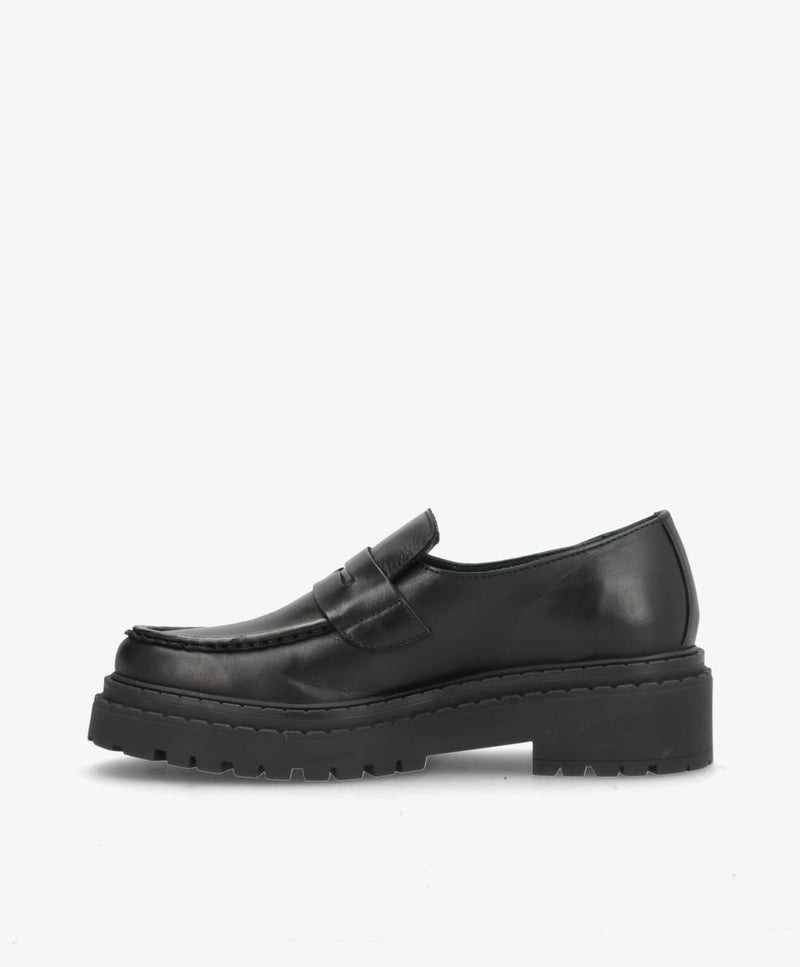 LAPER - Sort læder - Loafers Dame