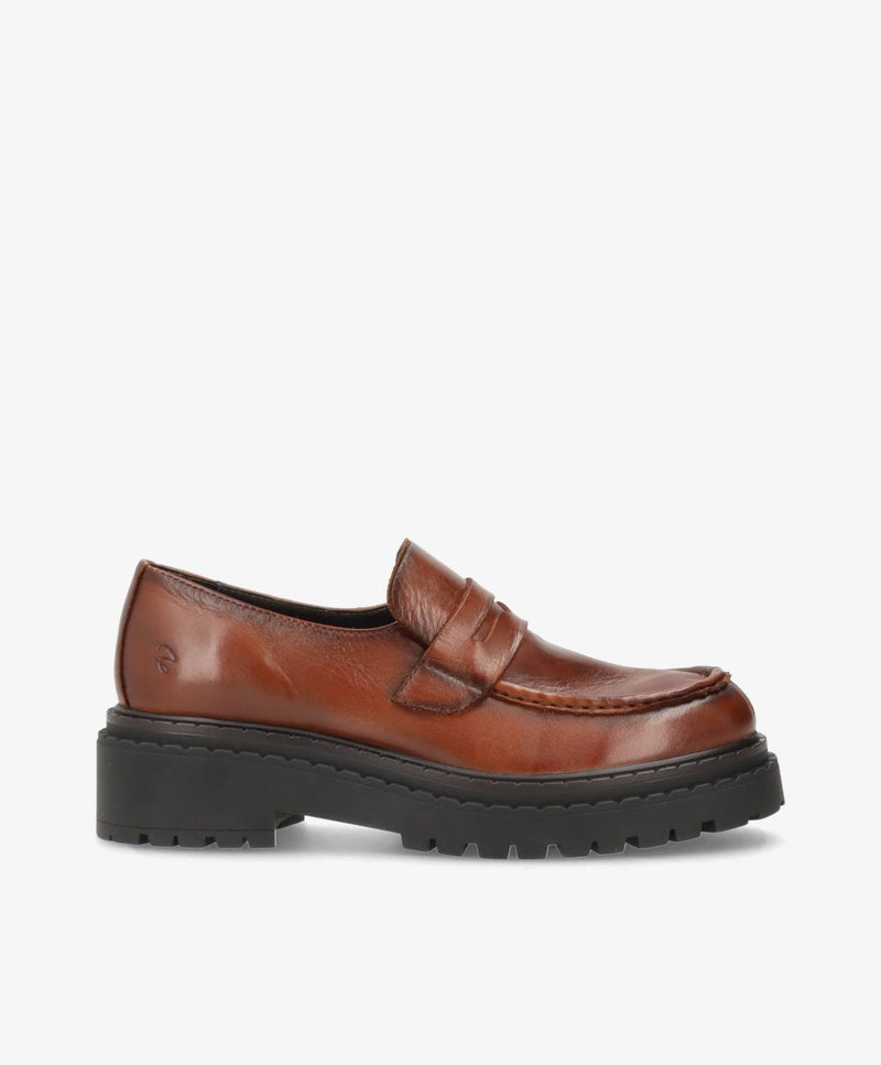 LAPER - Mellembrun læder - Loafers Dame