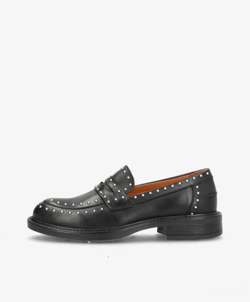 PREORDER - LASHES - Sort læder - Loafers Dame
