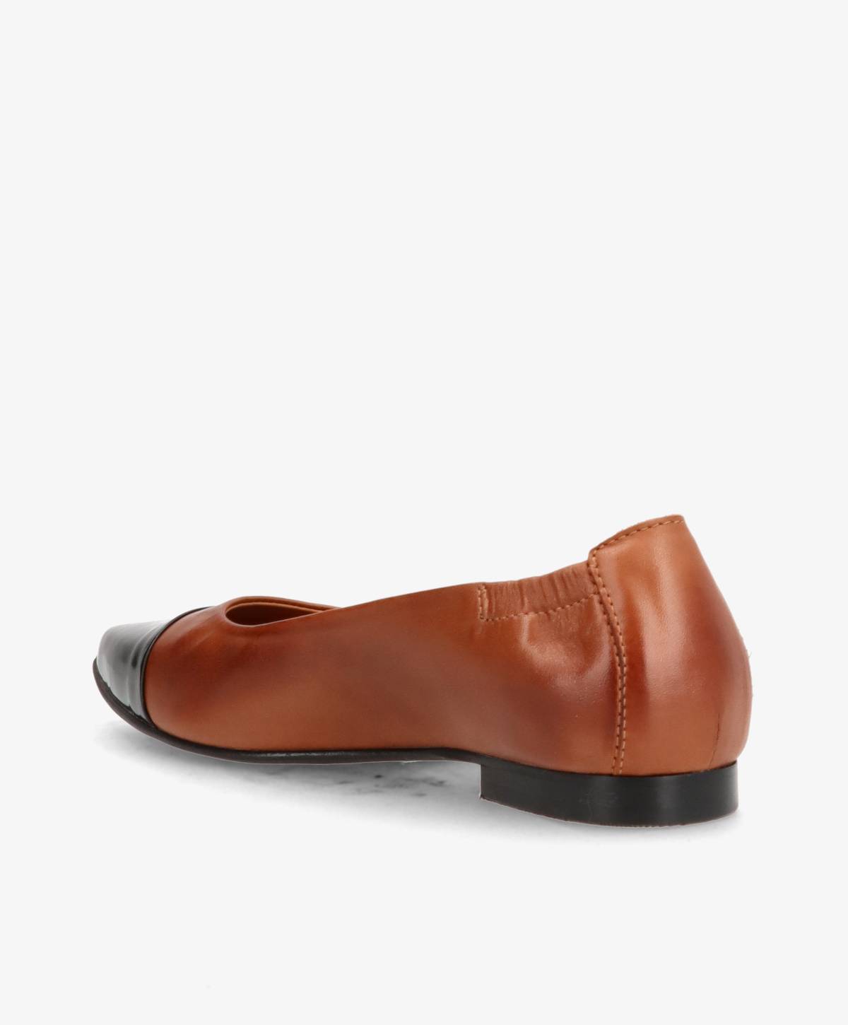 LEILA LP - Brun læder-lak - Ballerina