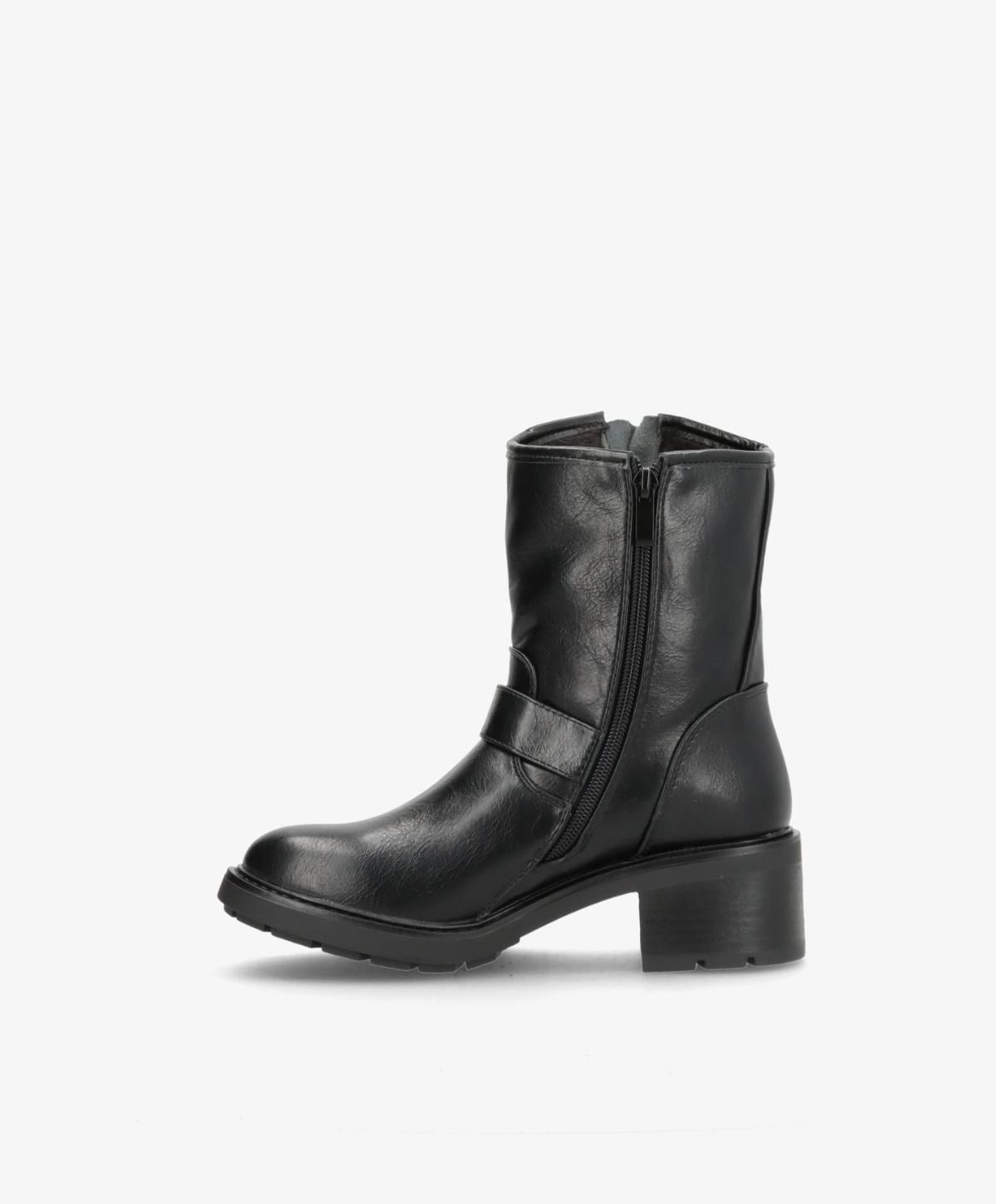 Lissy - 6302 - Dame Biker Støvle  - Sort