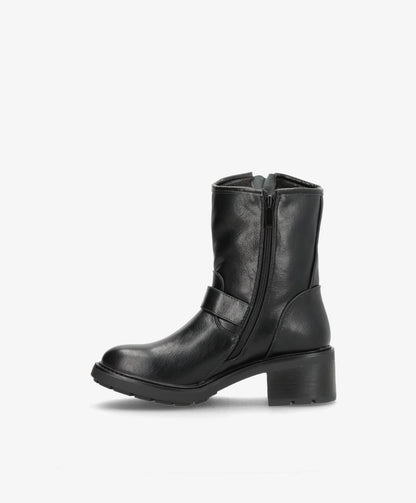 Lissy - 6302 - Dame Biker Støvle  - Sort