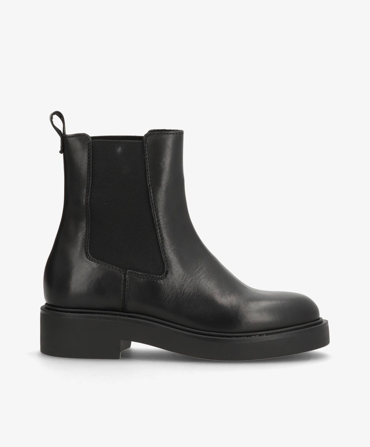 MADISON SEA - Sort læder - Chelsea støvle Dame