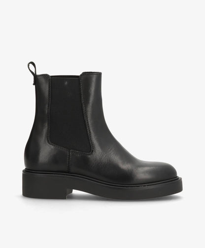 MADISON SEA - Sort læder - Chelsea støvle Dame