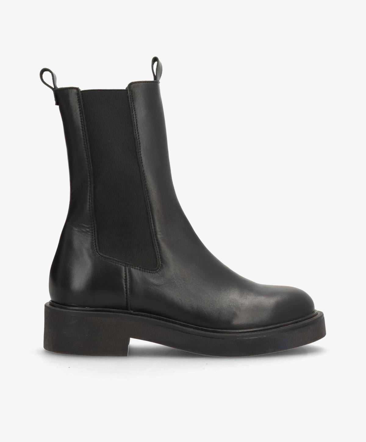MADISON VALE - Sort læder - Chelsea støvle Dame