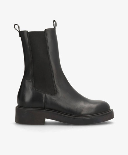 MADISON VALE - Sort læder - Chelsea støvle Dame