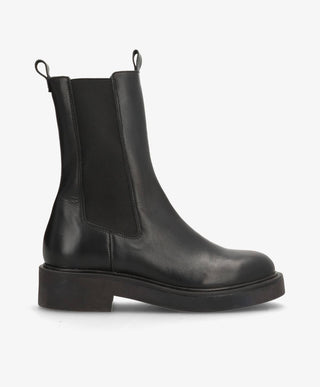 MADISON VALE - Sort læder - Chelsea støvle Dame