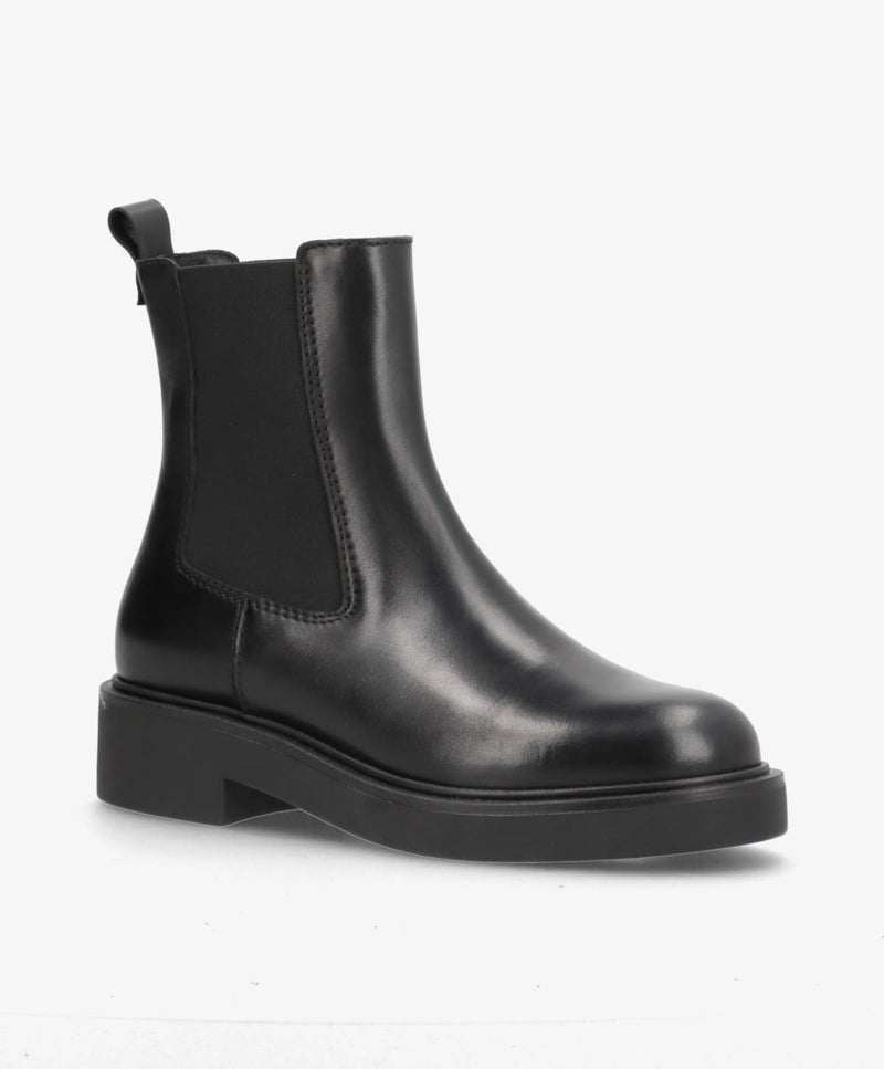 PREORDER - MADISON SEA - Sort læder - Chelsea støvle Dame