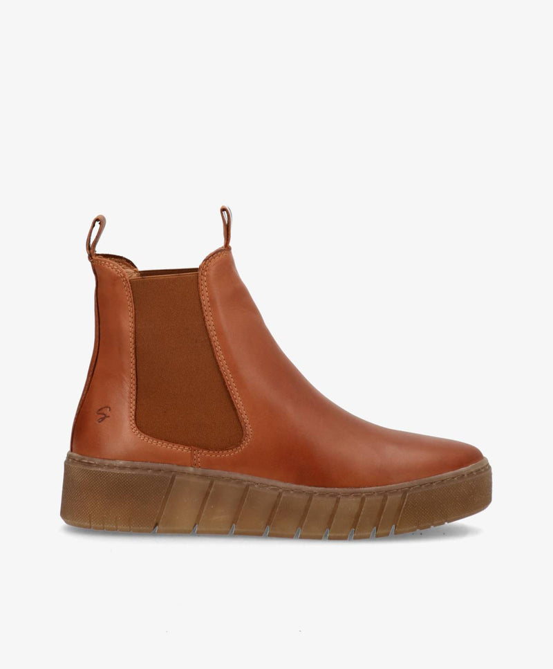 PREORDER - MOOVED - Mellembrun læder - Chelsea støvler Dame