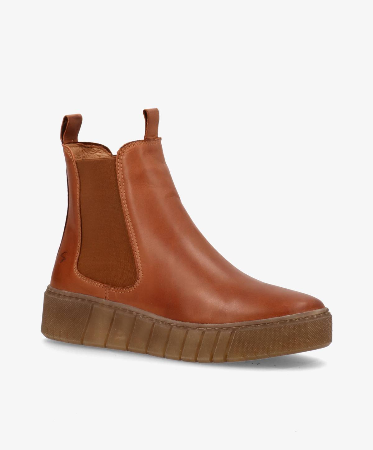 PREORDER - MOOVED - Mellembrun læder - Chelsea støvler Dame