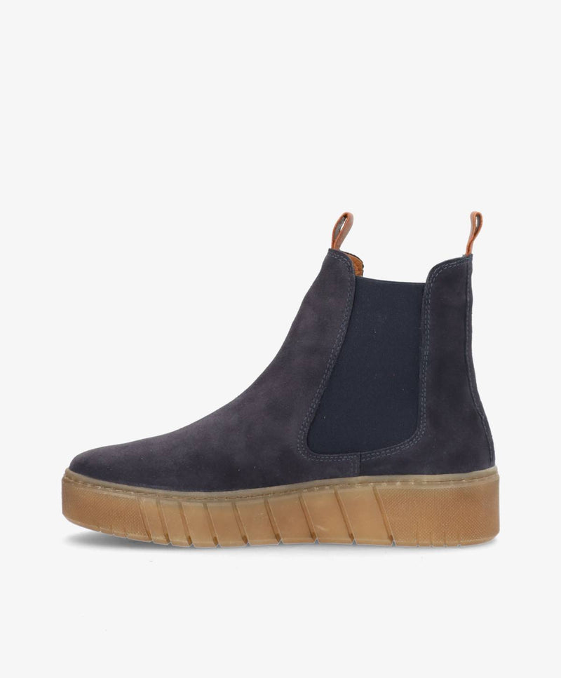 PREORDER - MOOVED S - Blå ruskind - Chelsea støvler Dame