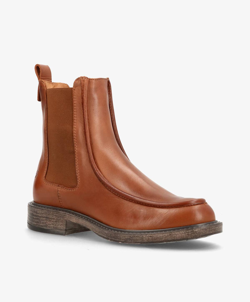 MORGAN - Mellembrun læder - Ankelstøvle Dame