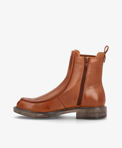 MORGAN - Mellembrun læder - Ankelstøvle Dame