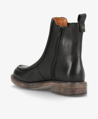 MORGAN - Sort læder - Ankelstøvle Dame