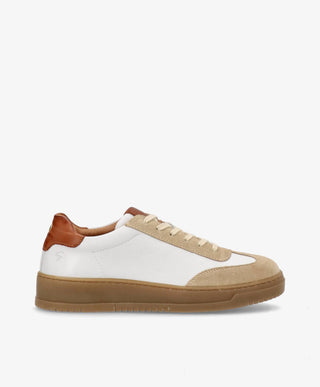 PRIME PULSE LS - Dame  - Hvid-beige læder-ruskind