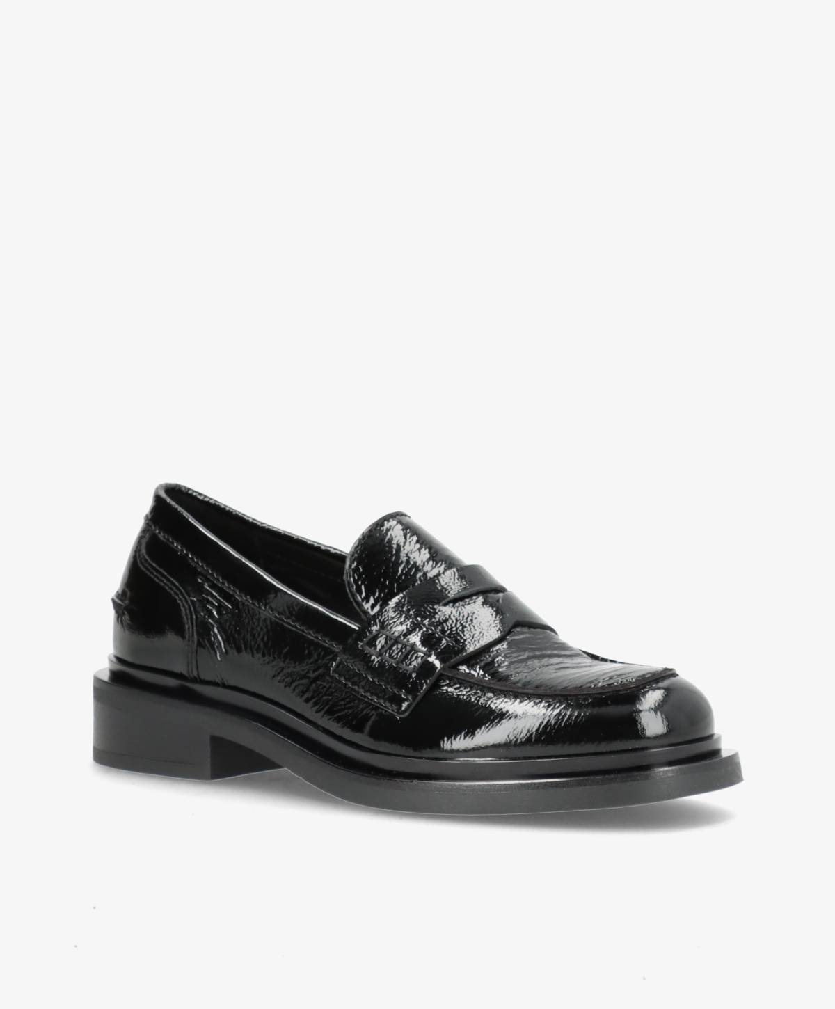 PURE P - Sort lak læder - Loafers Dame