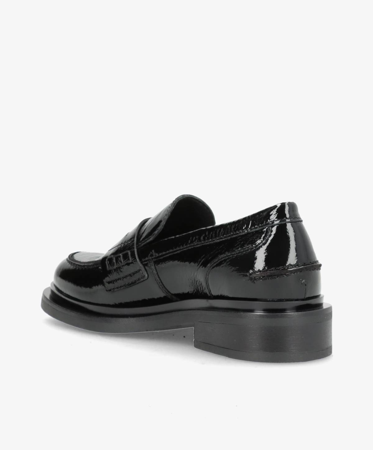 PURE P - Sort lak læder - Loafers Dame