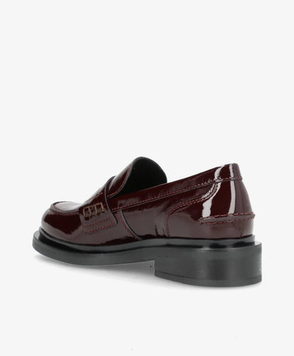 PURE P - Bordeaux lak læder - Loafers Dame