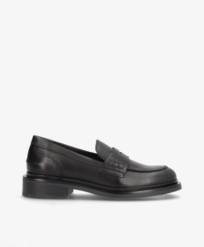 PREORDER - PURE - Sort læder - Loafers Dame