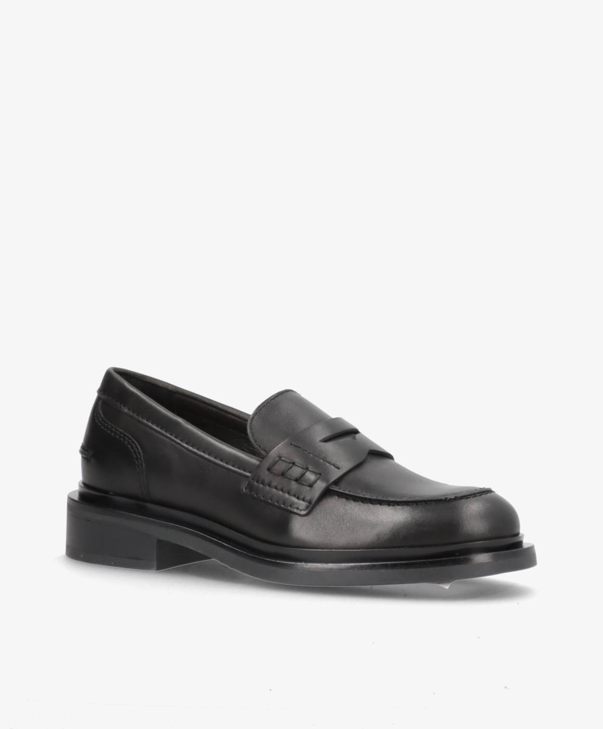 PREORDER - PURE - Sort læder - Loafers Dame