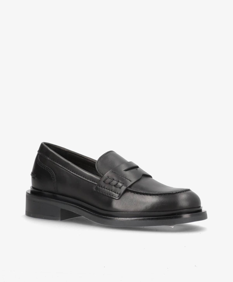 PREORDER - PURE - Sort læder - Loafers Dame