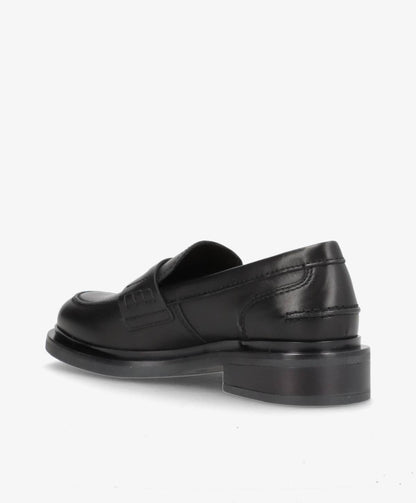 PREORDER - PURE - Sort læder - Loafers Dame