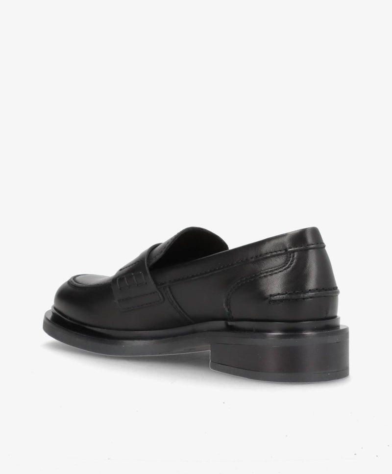 PREORDER - PURE - Sort læder - Loafers Dame